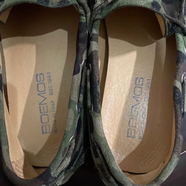 Boemos(ボエモス)のBOEMOS デッキシューズ　カモ柄　迷彩　美品　40サイズ メンズの靴/シューズ(デッキシューズ)の商品写真