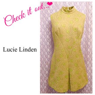 Lucie Linden ルーシーリンデン vintage ワンピース レトロ(ひざ丈ワンピース)