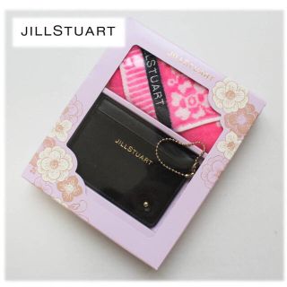 ジルスチュアート(JILLSTUART)の 《ジルスチュアート》新品未開封 ギフトBOX入 パスケース&タオルハンカチ(名刺入れ/定期入れ)