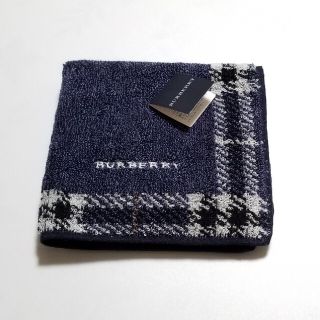 バーバリー(BURBERRY)のBURBERRY タオルハンカチ・ネイビーSOLD OUT(ハンカチ)