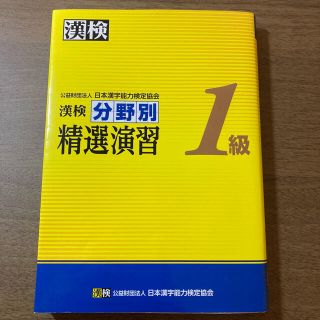 【新品・未使用】漢検分野別精選演習１級(資格/検定)