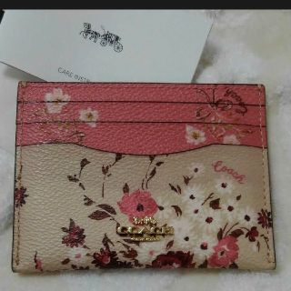 コーチ(COACH)のCOACH 　美品　コーチ　花柄　　　　　　カードケース　パスケース(名刺入れ/定期入れ)