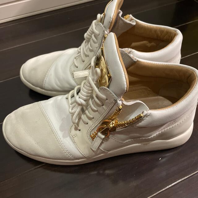 GIUZEPPE ZANOTTI(ジュゼッペザノッティ)のgiuseppe zanotti ジュゼッペ ザノッティ ホワイト スニーカー メンズの靴/シューズ(スニーカー)の商品写真