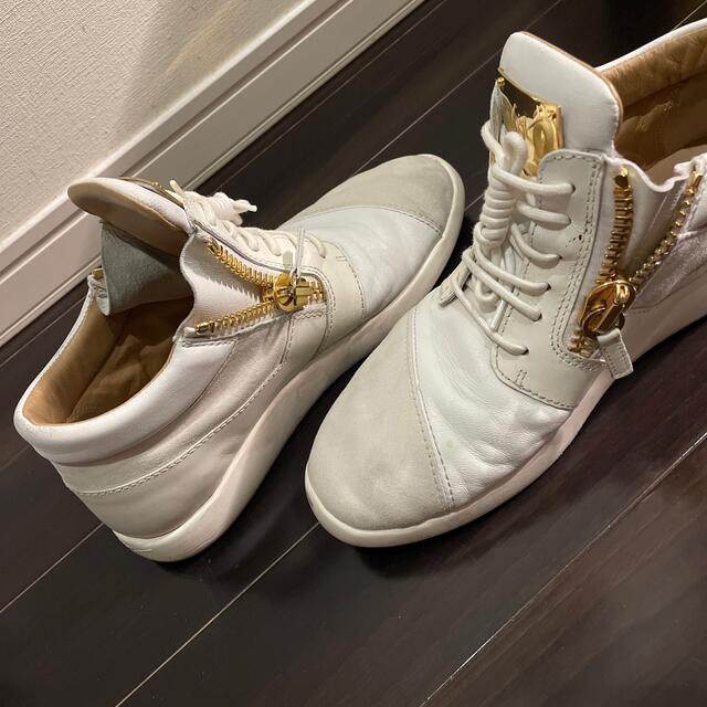 GIUZEPPE ZANOTTI(ジュゼッペザノッティ)のgiuseppe zanotti ジュゼッペ ザノッティ ホワイト スニーカー メンズの靴/シューズ(スニーカー)の商品写真