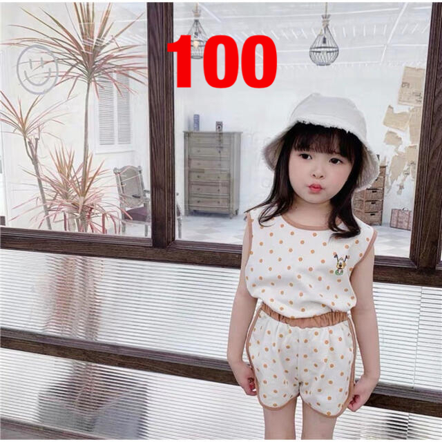 ミッキー　セットアップ　パジャマ　ノースリーブ　100cm キッズ/ベビー/マタニティのキッズ服女の子用(90cm~)(パジャマ)の商品写真