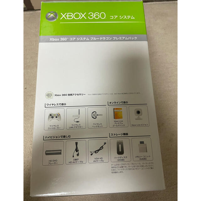 Xbox360(エックスボックス360)のMicrosoft Xbox360 コアシステム ブルードラゴン PP 新品 エンタメ/ホビーのゲームソフト/ゲーム機本体(家庭用ゲーム機本体)の商品写真