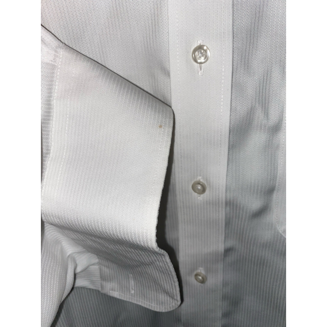青山(アオヤマ)のCHRISTIAN ORANI長袖ワイシャツ★白ストライプ4L メンズのトップス(シャツ)の商品写真