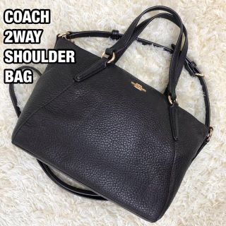 コーチ(COACH)の極美品✨COACH ショルダーバッグ 2WAY レザー ミニ ブラック(ショルダーバッグ)