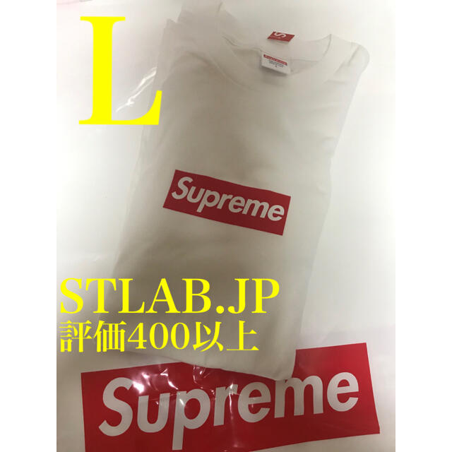 メンズ白 L 20AW Supreme Box Logo L/S Tee ロンT