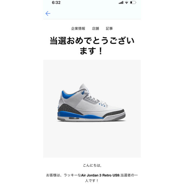 NIKE(ナイキ)のNIKE AIR JORDAN3 RETRO RacerBlue US927.0 メンズの靴/シューズ(スニーカー)の商品写真