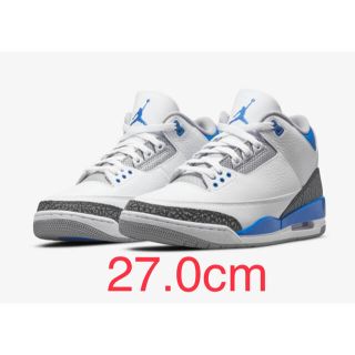 ナイキ(NIKE)のNIKE AIR JORDAN3 RETRO RacerBlue US927.0(スニーカー)