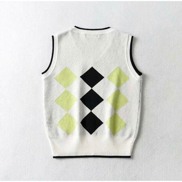 ZARA - 🌻7月新作🏖4777◇アーガイル柄 ニット ベストの通販 by