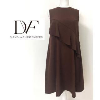 ダイアンフォンファステンバーグ(DIANE von FURSTENBERG)のダイアンフォンファステン バーグ　アシンメトリーフリルワンピース(ひざ丈ワンピース)