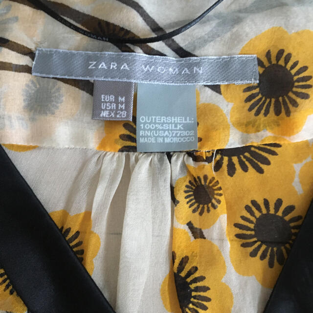 ZARA(ザラ)のまちゃ様専用 ZARA シルクブラウス レディースのトップス(シャツ/ブラウス(半袖/袖なし))の商品写真