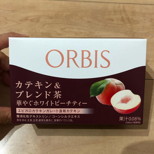 ORBIS(オルビス)のORBIS オルビス カテキン&ブレンド茶 華やぐホワイトピーチティー 食品/飲料/酒の健康食品(健康茶)の商品写真