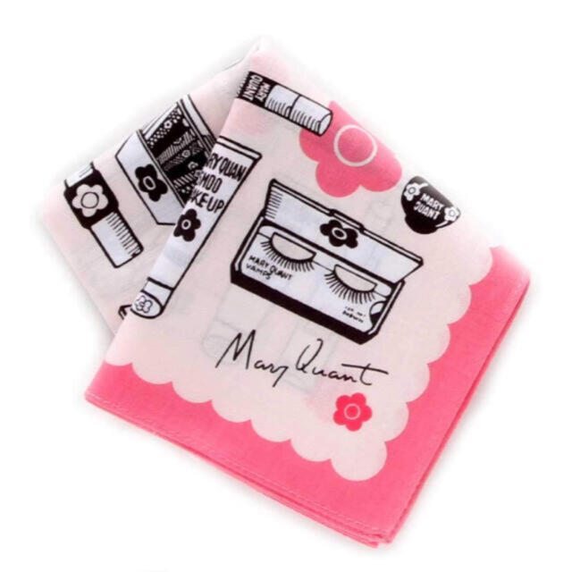 MARY QUANT(マリークワント)の💗✳︎マリークワント・プリントハンカチ✳︎❤︎新品未使用・オレンジ❤︎ レディースのファッション小物(ハンカチ)の商品写真