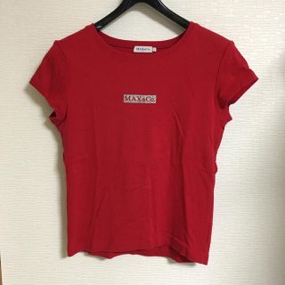 マックスアンドコー(Max & Co.)のMAX&Co. マックスアンドコー Tシャツ レッド(Tシャツ(半袖/袖なし))