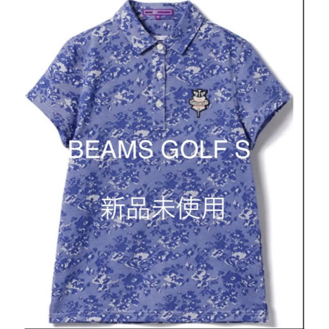 BEAMS GOLF フラワー ポロシャツ レディス S