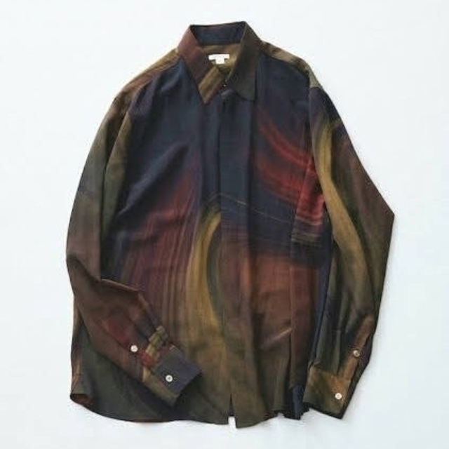 【海外限定】 SUNSEA - masu 20aw marble print shirts【未使用品】 シャツ
