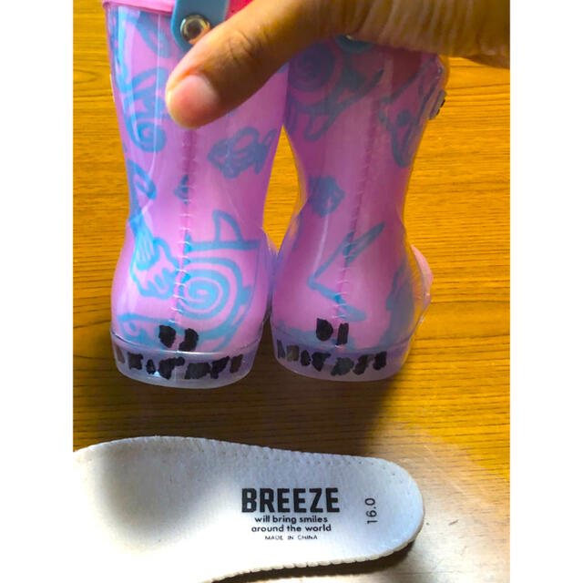 BREEZE(ブリーズ)の長靴　16センチ　キッズ　女の子　まとめ買い値引き キッズ/ベビー/マタニティのキッズ靴/シューズ(15cm~)(長靴/レインシューズ)の商品写真