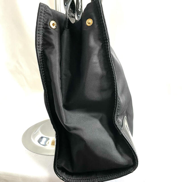 ⭐美品⭐トリーバーチ トートバッグ ナイロン×エナメル ブラック 3