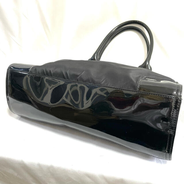 ⭐美品⭐トリーバーチ トートバッグ ナイロン×エナメル ブラック 4