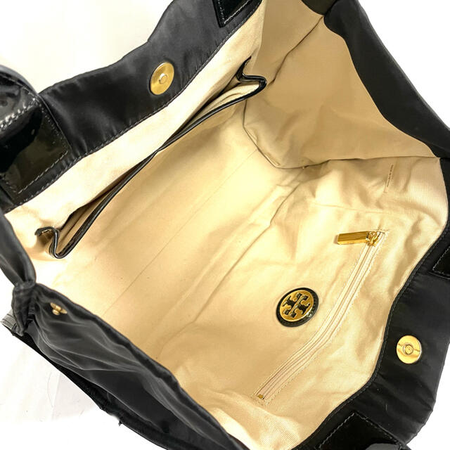 ⭐美品⭐トリーバーチ トートバッグ ナイロン×エナメル ブラック 6