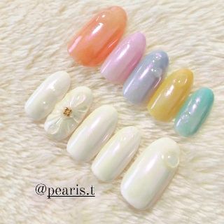 カラフルオーロラネイル　No.31 @pearis.t