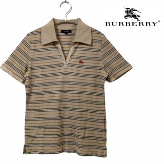 バーバリー(BURBERRY)の【美品】BURBERRY LONDON バーバリー ボーダーシャツ ポロシャツ(ポロシャツ)