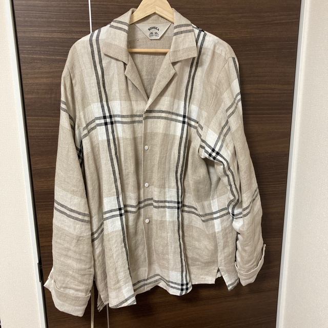 SUNSEA(サンシー)のSUNSEA LINEN CHECK GIGOLO SHIRT メンズのトップス(シャツ)の商品写真