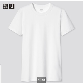 ユニクロ(UNIQLO)のユニクロ　クルーネックT　白　S　UNIQLO(Tシャツ(半袖/袖なし))