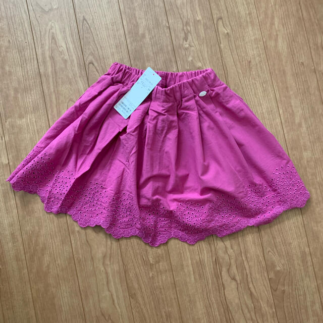 petit main(プティマイン)のpetit main 裾レーススカパン キュロット スカート キッズ/ベビー/マタニティのキッズ服女の子用(90cm~)(スカート)の商品写真