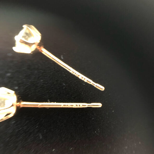 K18 ダイヤモンドピアス 0.3ct ハート&キューピッド　鑑別書付き レディースのアクセサリー(ピアス)の商品写真