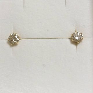 K18 ダイヤモンドピアス 0.3ct ハート&キューピッド　鑑別書付き(ピアス)