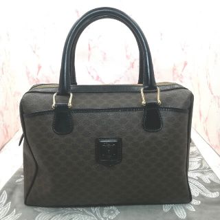 セリーヌ(celine)のもえ様専セリーヌ　ミニボストンバッグ　マカダム柄　PVC ×レザー　ゴールド金具(ボストンバッグ)