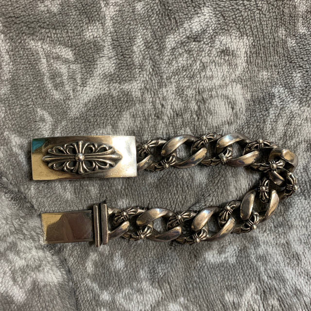 Chrome Hearts(クロムハーツ)のクロムハーツ風　フローラルクロスidブレス メンズのアクセサリー(ブレスレット)の商品写真