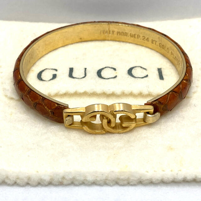 GUCCI オールドグッチ バングル パイソン 蛇 ヴィンテージ レディース