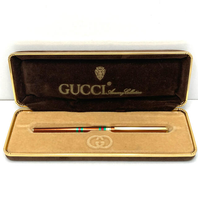 美品 GUCCI オールドグッチ ボールペン ヴィンテージ シェリーライン 箱付