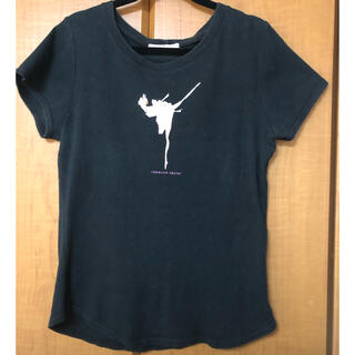 レディーストップ　黒のTシャツ(Tシャツ(半袖/袖なし))