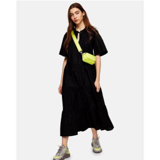 トップショップ(TOPSHOP)の【値下げ中】TOPSHOP ワンピース　黒(ロングワンピース/マキシワンピース)