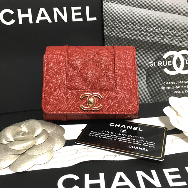 超美品♡ CHANEL シャネル マドモアゼル 三つ折り財布 正規品財布