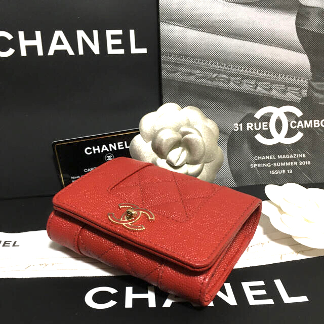 超美品♡ CHANEL シャネル マドモアゼル 三つ折り財布 正規品