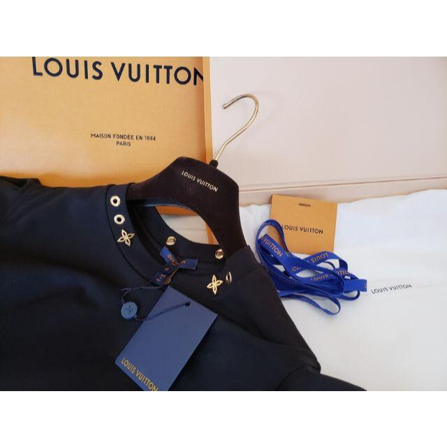 LOUIS VUITTON(ルイヴィトン)の＊LOUIS VUITTON＊ブラックミニドレスウィズモノグラム XS レディースのワンピース(ミニワンピース)の商品写真