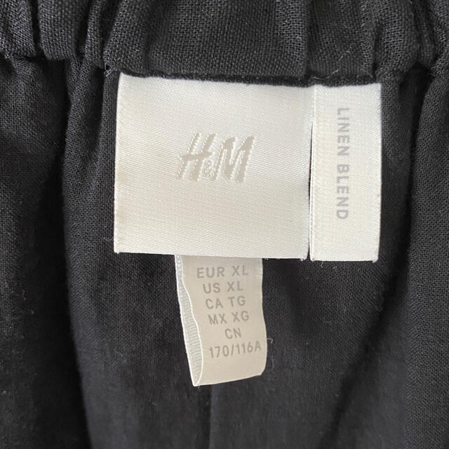 H&M(エイチアンドエム)のH&M リネンブレンド　キャミワンピース　黒 レディースのワンピース(ロングワンピース/マキシワンピース)の商品写真