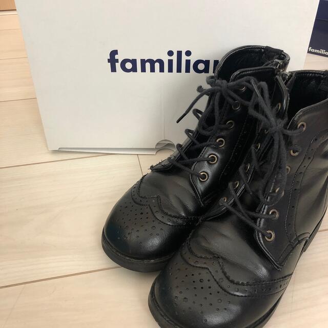 familiar(ファミリア)のfamiliar♡箱付き♡編み上げブーツ　19cm キッズ/ベビー/マタニティのキッズ靴/シューズ(15cm~)(ブーツ)の商品写真