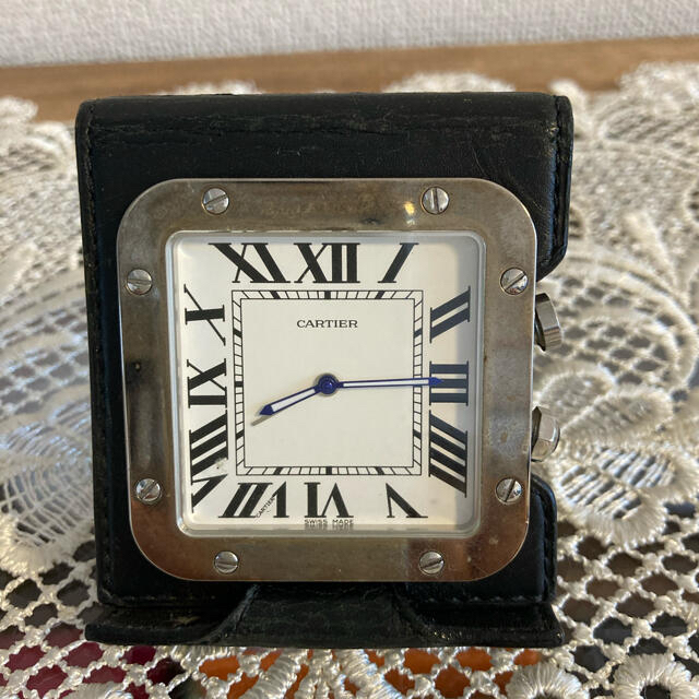 【お年玉セール特価】 Cartier - Cartier サントス　クロック　W0100042 置時計