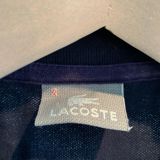LACOSTE(ラコステ)のラコステ　ポロシャツ　ネイビー長袖　サイズ2 メンズのトップス(ポロシャツ)の商品写真