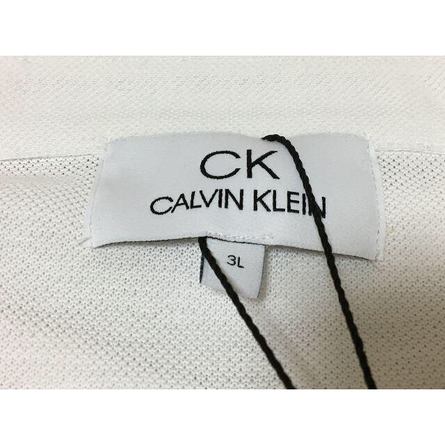 Calvin Klein(カルバンクライン)のM395新品♪カルバンクライン♪麻リネン混ポロシャツ白3L￥18700 メンズのトップス(ポロシャツ)の商品写真