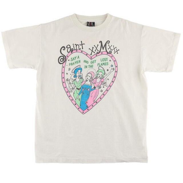 SAINT MICHAEL Mxxxxxx HEART XL 白 セントマイケルTシャツ/カットソー(半袖/袖なし)
