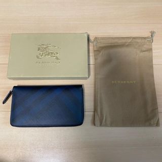 バーバリー(BURBERRY)の新品バーバリーロンドンBURBERRYチェックラウンドファスナー長財布トラベル(長財布)